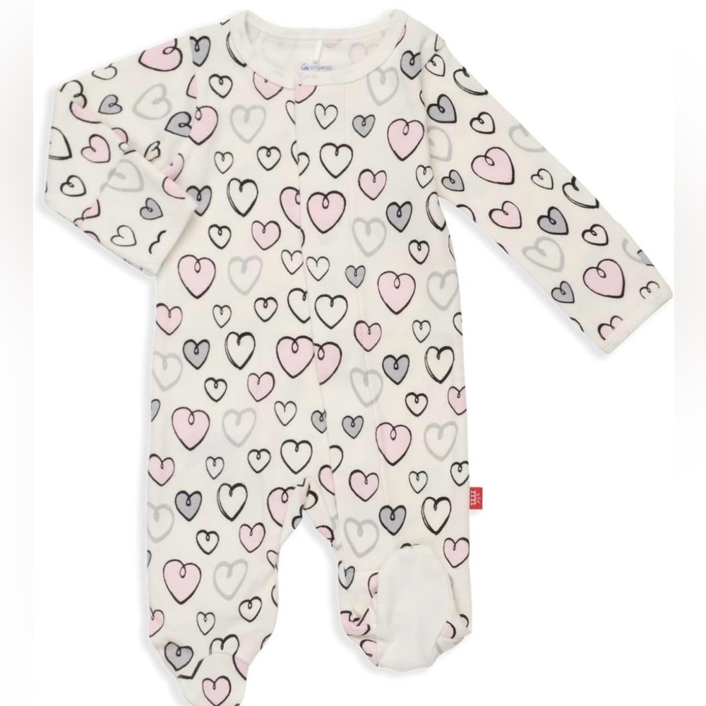 Magnetic Me Hearts Footie Pajamas